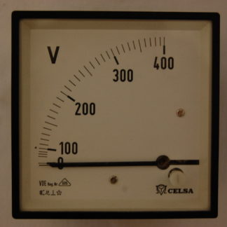 Celsa Voltmeter 0 - 400 V für Schaltschrankeinbau Einbaumasse 88 mm x 88 mm x 60mm